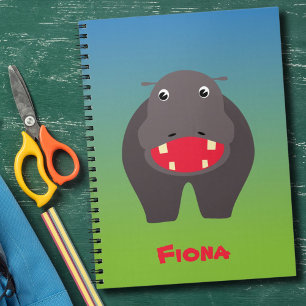 Cahier hippopotame heureux