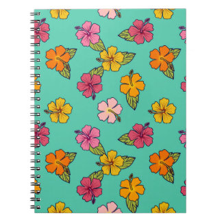 Cahier Hula Hibiscus - Turquoise