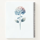 Cahier Hydrangea Nom Personnalisé (Dos)
