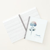 Cahier Hydrangea Nom Personnalisé (Intérieur)