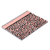 Cahier imprimé léopard rose et noir (Côté gauche)