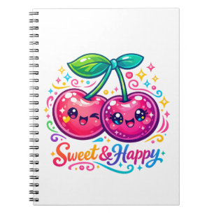 Cahier Jardin de Cerises Mignonnes Kawaii