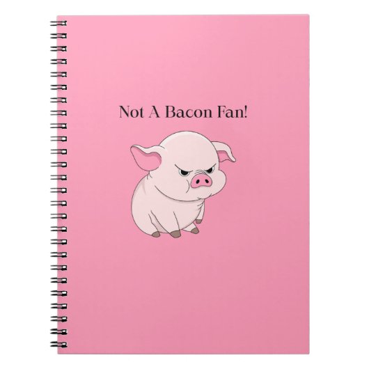 Cahier Je n'aime pas le bacon (Devant)