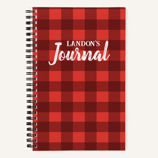 Cahier Journal à carreaux rouges (Recto)