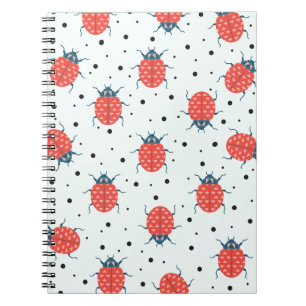 Cahier Journal à motifs de coccinelles et de tache