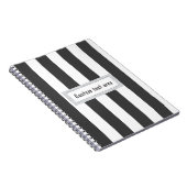 Cahier Journal à rayures verticales grises et blan (Côté Droit)