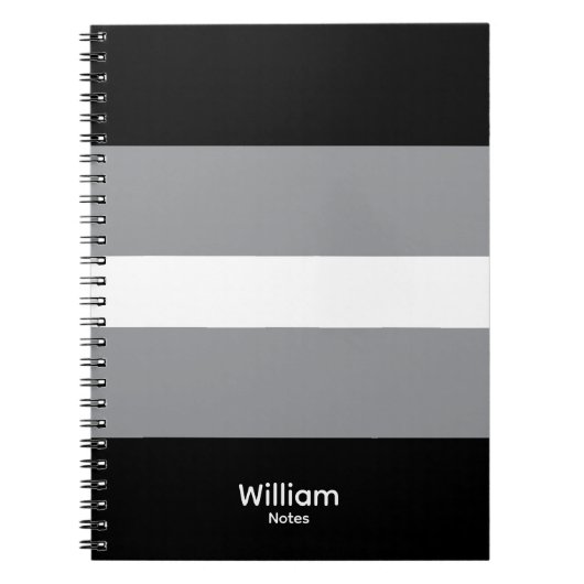 Cahier Journal à Spirale Notes William Personnalis (Devant)