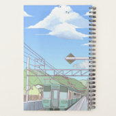 Cahier Journal Aesthetic Sky & Train | Pastel Douc (Dos)