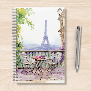 Cahier Journal Aquarelle de la Tour Eiffel de Pari