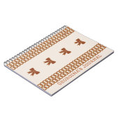 Cahier Journal Boho Bows - Tons Terre (Côté gauche)