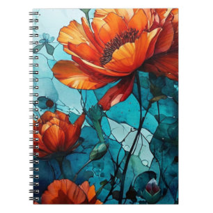 Cahier Journal Coquelicots Rouges
