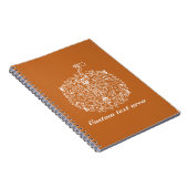 Cahier Journal d'Automne Citrouille Filigrane (Côté Droit)