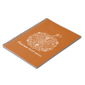 Cahier Journal d'Automne Citrouille Filigrane (Côté gauche)