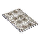 Cahier Journal Élégant Fleurs Beige (Côté Droit)
