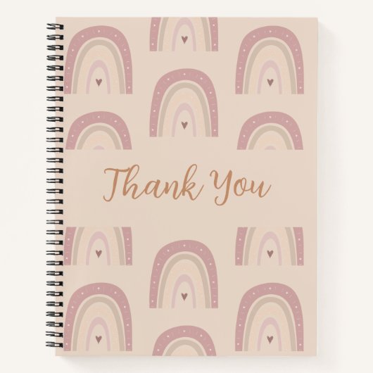Cahier Journal Gras Boho Neutre | merci (Devant)
