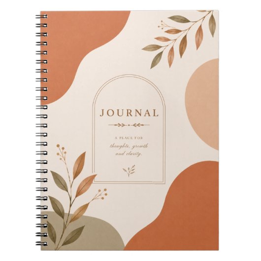 Cahier Journal Minimaliste Neutre | (Devant)