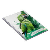 Cahier Journal Moderne Feuilles Vertes Perroquet V (Côté Droit)
