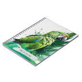 Cahier Journal Moderne Feuilles Vertes Perroquet V (Côté gauche)
