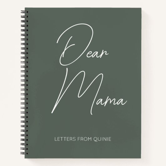 Cahier Journal Moderne Script Gras | mama (Devant)