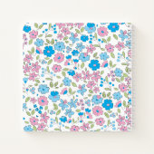 Cahier Journal Monogramme Floral Rose Bleu (Dos)