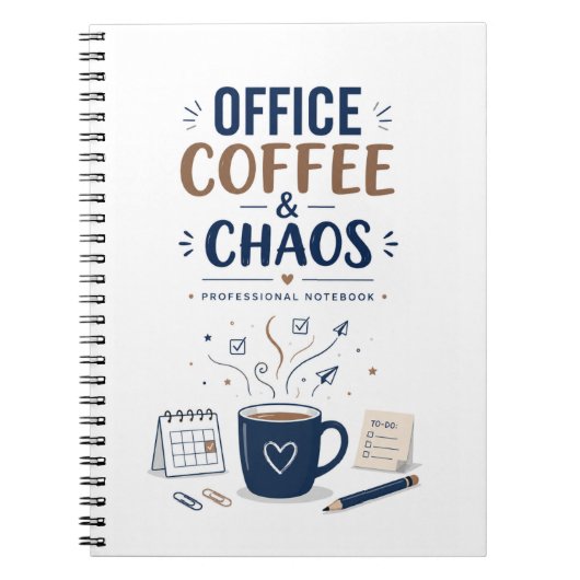 Cahier Journal Professionnel Café & Chaos de Burea (Devant)