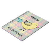 Cahier Journal Rétro Amusant Poulette Cool (Côté gauche)