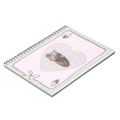 Cahier journal spirale cottagecore mignon  (Côté gauche)