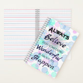 Cahier Journal Spirale Quelque Chose de Merveilleu (À l'intérieur)