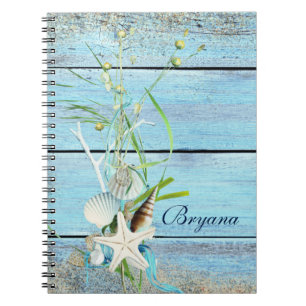 Cahier Journal Tropical Blue Wood Beach