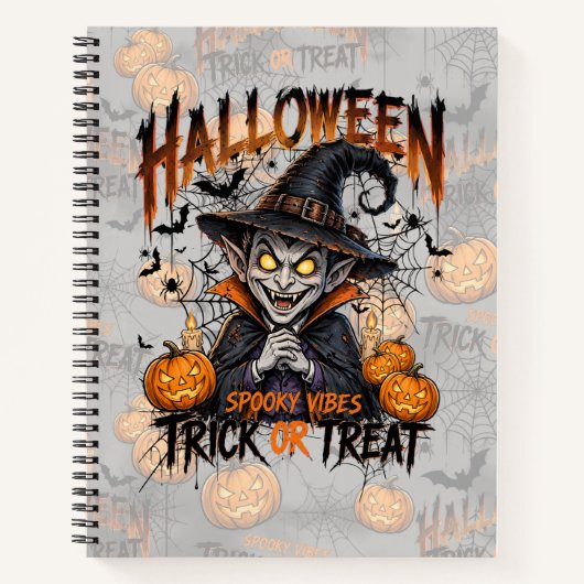 Cahier Journal Vampire Épouvantable Halloween (Devant)