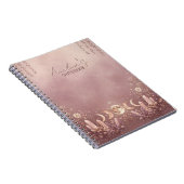 Cahier Journalier Phase Lunaire Rose Carmin Célest (Côté Droit)