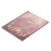 Cahier Journalier Phase Lunaire Rose Carmin Célest (Côté gauche)