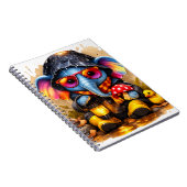 Cahier Kawaii Éléphant Mignon sous Imperméable (Côté Droit)