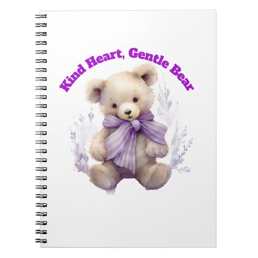 Cahier Kind Heart Gentle Bear - Dessin d'ours mign (Devant)