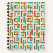 Cahier Labyrinthe Géométrique 3D Moderne du Milieu (Devant)