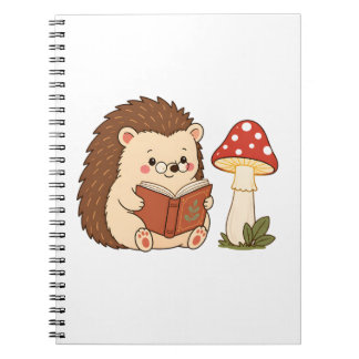 Cahier Lampe Champignon Lecteur Hérisson Mignon