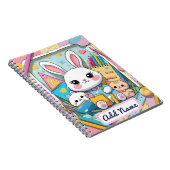 Cahier Lapin Mignon & Chats – Nom Éditable (Côté Droit)