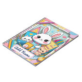Cahier Lapin Mignon & Chats – Nom Éditable (Côté gauche)