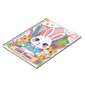 Cahier Lapin Mignon & Chats – Nom Modifiable (Côté gauche)