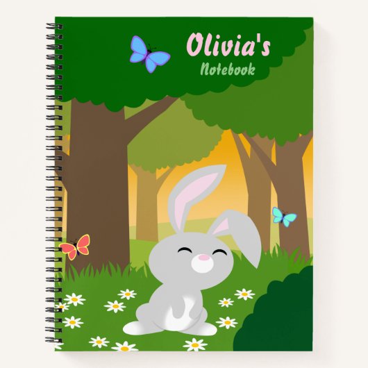 Cahier Lapin Mignon dans les Bois (Devant)