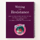 Cahier "L'écriture est ma résistance" (Dos)