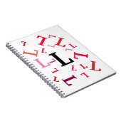 Cahier - Lettres Rouges Brouillées (Côté Droit)