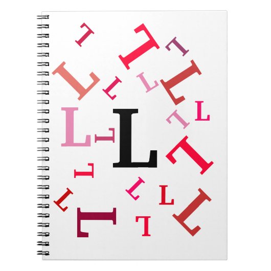 Cahier - Lettres Rouges Brouillées (Devant)