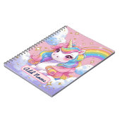 Cahier Licorne Mignon – Nom éditable (Côté gauche)