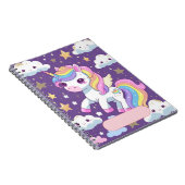 Cahier Licorne Mignonne – Nom éditable (Côté Droit)