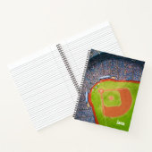 Cahier ligné à thème diamant de baseball (Intérieur)