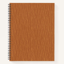 Cahier Lignes Ondulées Automne | Marron & Orange