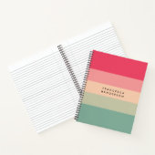 Cahier | Livre de journal en spirale à rayures col (Intérieur)