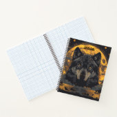 Cahier Loup Pleine Lune Étoiles Composition (Intérieur)
