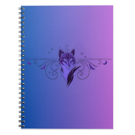 Cahier loup violet (Devant)